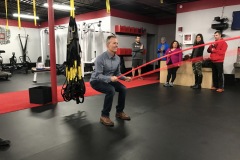 Eric trying some new equipment